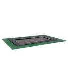 EXIT Dynamic ebenerdiges Trampolin 305x519cm mit Freezone Sicherheitsplatten - schwarz