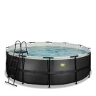 EXIT Black Leather Pool &oslash;427x122cm mit Sandfilterpumpe - schwarz