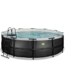 EXIT Black Leather Pool &oslash;488x122cm mit Filterpumpe - schwarz
