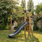 EXIT Linea Robust 110 Holzschaukel mit Rutsche und Turnringen