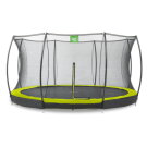 EXIT Silhouette Bodentrampolin ø427cm mit Sicherheitsnetz - grün