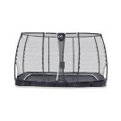 EXIT Supreme ebenerdiges Trampolin 214x366cm mit Sicherheitsnetz - schwarz