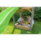 EXIT Aksent Holzspielturm mit Nestschaukel- grau