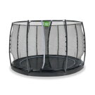 EXIT Dynamic ebenerdiges Trampolin ø305cm mit Sicherheitsnetz - schwarz