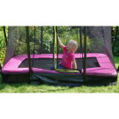 EXIT Silhouette Bodentrampolin 153x214cm mit Sicherheitsnetz - rosa