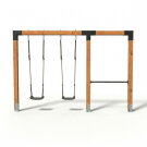 EXIT Linea Robust 110 doppelte Holzschaukel mit Reckstange