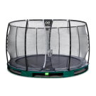 EXIT Elegant Premium Inground-Trampolin ø366cm mit Deluxe Sicherheitsnetz - grün