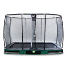 EXIT Elegant Premium Inground-Trampolin 244x427cm mit Deluxe Sicherheitsnetz - grün