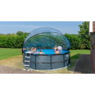 EXIT Black Leather Pool ø450x122cm mit Sandfilterpumpe und Abdeckung - schwarz
