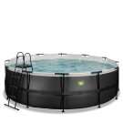 EXIT Black Leather Pool ø450x122cm mit Sandfilterpumpe - schwarz