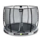 EXIT Elegant Premium Inground-Trampolin ø305cm mit Deluxe Sicherheitsnetz - grau