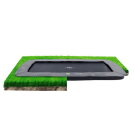 EXIT InTerra ebenerdige Trampolin 244x427cm - grau