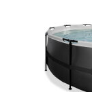 EXIT Black Leather Pool &oslash;427x122cm mit Filterpumpe - schwarz