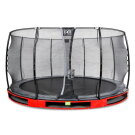 EXIT Elegant Inground-Trampolin ø427cm mit Economy Sicherheitsnetz - rot