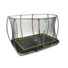 EXIT Silhouette Bodentrampolin 214x305cm mit Sicherheitsnetz - schwarz