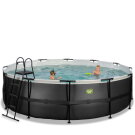 EXIT Black Leather Pool &oslash;488x122cm mit Filterpumpe - schwarz