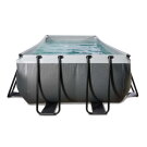 EXIT Black Leather Pool 400x200x122cm mit Sandfilterpumpe - schwarz