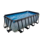 EXIT Stone Pool 400x200x122cm ohne Pumpe und Leiter - grau
