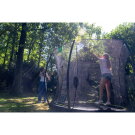 EXIT Silhouette Bodentrampolin ø305cm mit Sicherheitsnetz - rosa