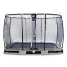 EXIT Elegant Premium Inground-Trampolin 244x427cm mit Deluxe Sicherheitsnetz - grau