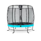 EXIT Elegant Premium Trampolin ø253cm mit Deluxe Sicherheitsnetz - blau