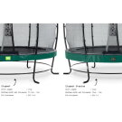 EXIT Elegant Premium Trampolin ø427cm mit Deluxe Sicherheitsnetz - grün