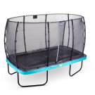 EXIT Elegant Trampolin 214x366cm mit Economy Sicherheitsnetz - blau