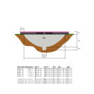 EXIT Silhouette Bodentrampolin ø183cm - rosa