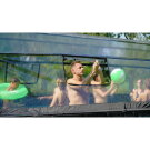 EXIT Wood Pool 540x250x122cm mit Sandfilterpumpe und Abdeckung und Wärmepumpe - braun
