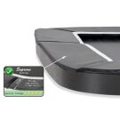 EXIT Supreme ebenerdiges Trampolin 244x427cm mit Sicherheitsnetz - schwarz