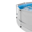 EXIT Soft Grey Pool ø360x76cm mit Filterpumpe und Abdeckung - grau