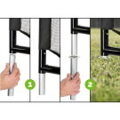 EXIT Maestro stählernes Fußballtor 180x120cm - schwarz