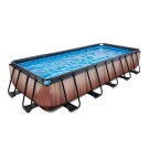 EXIT Wood Pool 540x250x100cm ohne Pumpe und Leiter - braun