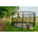 EXIT Dynamic ebenerdiges Trampolin ø366cm mit Sicherheitsnetz - schwarz