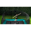 EXIT Supreme ebenerdiges Trampolin 244x427cm mit Sicherheitsnetz - schwarz