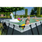 EXIT Black Leather Pool 540x250x122cm mit Sandfilterpumpe und Abdeckung und Wärmepumpe - schwarz