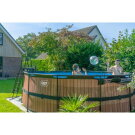 EXIT Wood Pool ø450x122cm mit Sandfilterpumpe - braun