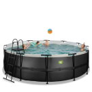 EXIT Black Leather Pool ø450x122cm mit Sandfilterpumpe - schwarz