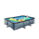 EXIT Stone Pool 300x200x65cm mit Filterpumpe - grau