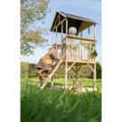 EXIT Panorama 500 Holzspielhaus mit Rutsche und Sandkasten