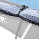 EXIT Soft Grey Pool 300x200x65cm mit Filterpumpe und Abdeckung - grau