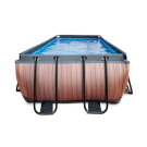 EXIT Wood Pool 400x200x122cm mit Filterpumpe - braun