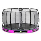 EXIT Elegant Premium Inground-Trampolin ø427cm mit Deluxe Sicherheitsnetz - lila