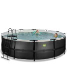 EXIT Black Leather Pool &oslash;488x122cm mit Filterpumpe - schwarz