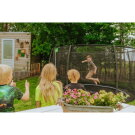 EXIT Dynamic ebenerdiges Trampolin ø366cm mit Sicherheitsnetz - schwarz