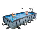 EXIT Stone Pool 540x250x100cm mit Sandfilterpumpe - grau