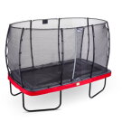 EXIT Elegant Trampolin 214x366cm mit Economy Sicherheitsnetz - rot