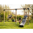 EXIT Linea Robust 110 Doppelschaukel mit Reckstange und Rutsche