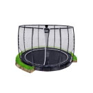 EXIT Supreme ebenerdiges Trampolin ø305cm mit Sicherheitsnetz - schwarz