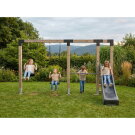EXIT Linea Robust 110 Doppelschaukel mit Reckstange und Rutsche